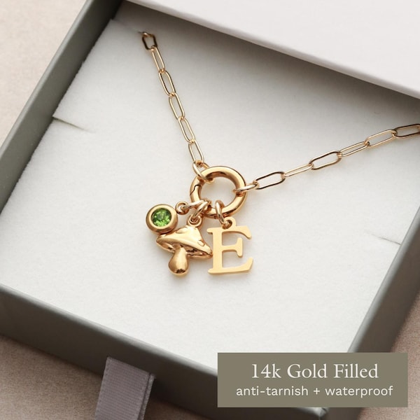 Personalized Charm Necklace - Charm Holder, Interchangeable Charms, Custom Charm Necklace, Waterproof, Anti-Tarnish, Build Your Own CHR SR