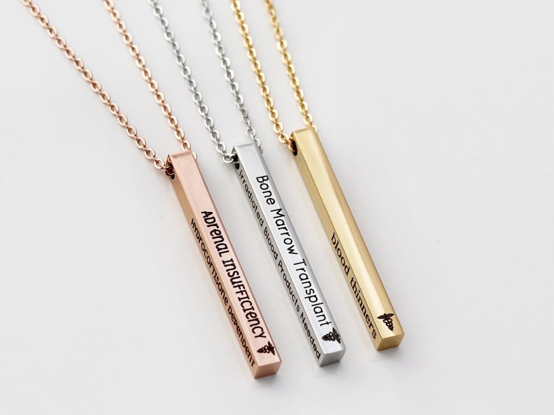 Medical ID Necklace • Medical ID • Medical Alert • Alert Necklace • Allergy Necklace • Diabetic Necklace • Prescription Necklace Medical 4SE image 5