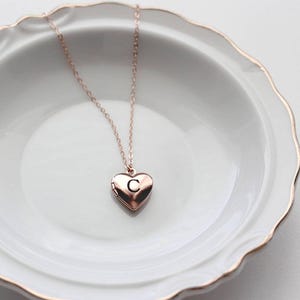 Heart Locket • Personalized Child Locket Necklace • Silver Heart Locket • Gold Heart Locket • Personalized Flower Girl Childrens Locket MXE1