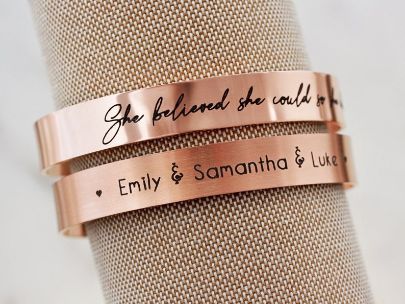 Engraved Bracelet Personalized Bracelet Engraved Cuff - Etsy