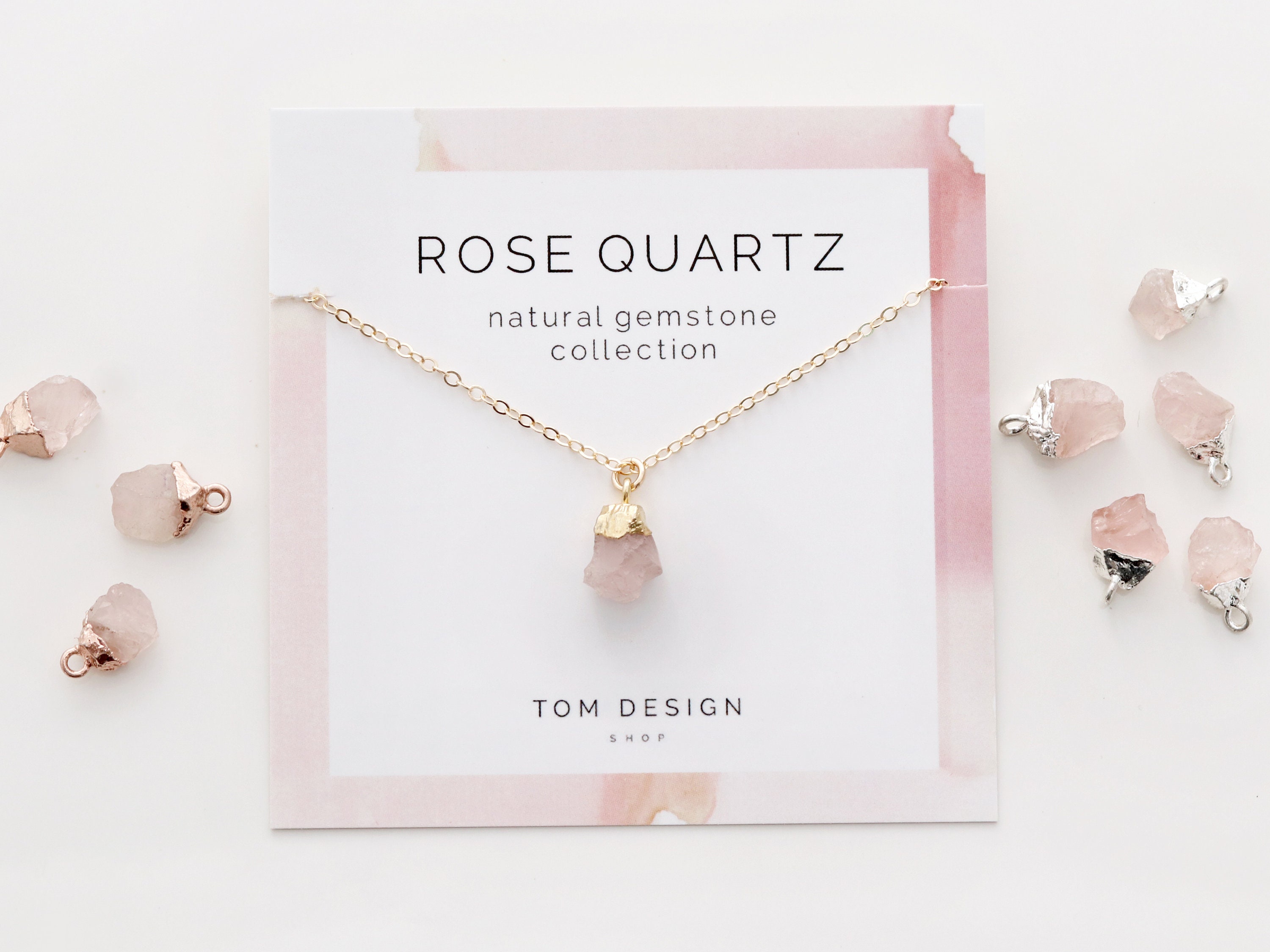Natural Rose Quartz Pendant / Rose Quartz Charm / Crystal Pendant /  Necklace Charms / Bracelet Charms / Crystal Curiosities Charms 
