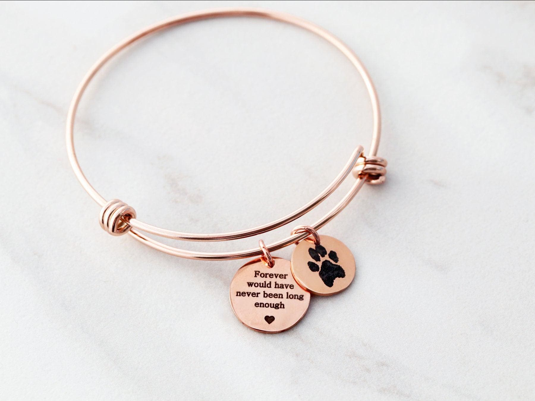 Paw Print Bracelet • Pet Memorial • Paw Print Jewelry • Engraved Paw ...