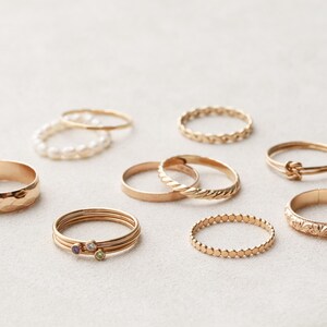 Floral Ring - 14k Gold Filled, Vintage Inspired Gold Ring, Dainty Floral Band, Ornate Gold Filled Ring, Stacking Ring, Carved Floral RNG image 10