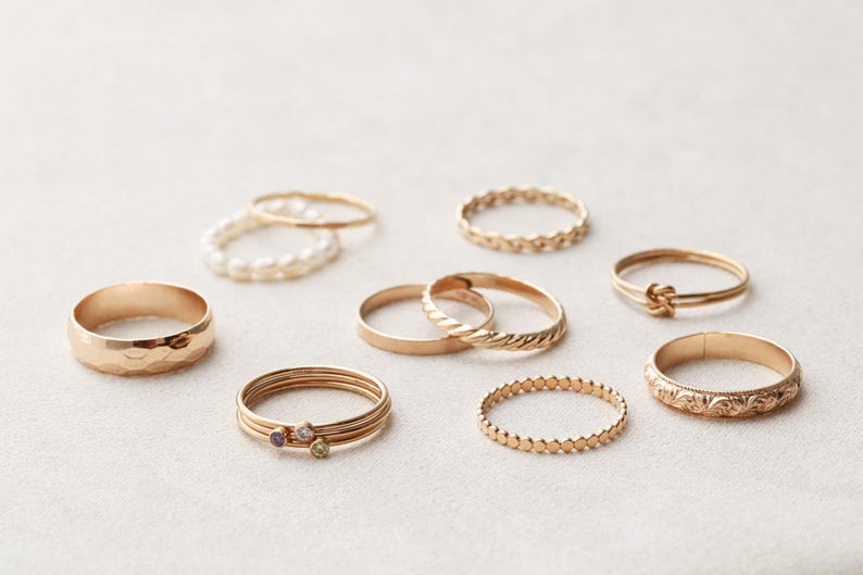 Floral Ring - 14k Gold Filled, Vintage Inspired Gold Ring, Dainty Floral Band, Ornate Gold Filled Ring, Stacking Ring, Carved Floral RNG image 10