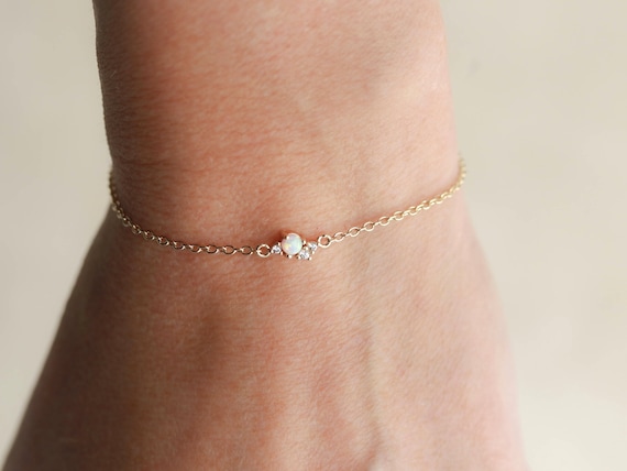 Dainty opal bracelet deals