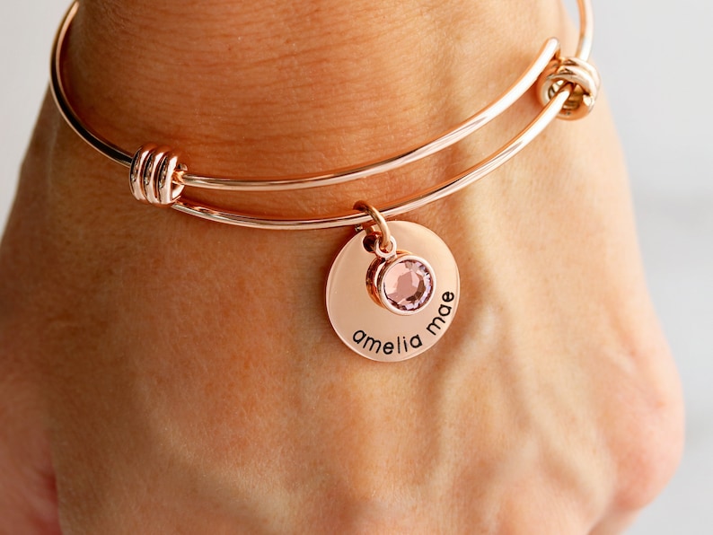 Birthstone Bracelet Birthstone Charm Bracelet Names Etsy UK