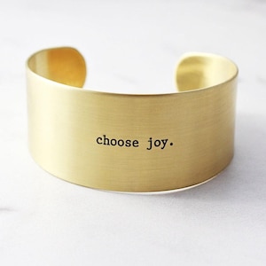 Mantra Cuff Bracelet - Personalized Cuff Bracelet, Personalized Bangle Bracelet, Custom Cuff, Engraved Bracelet, Quote Bracelet - Thick ECB