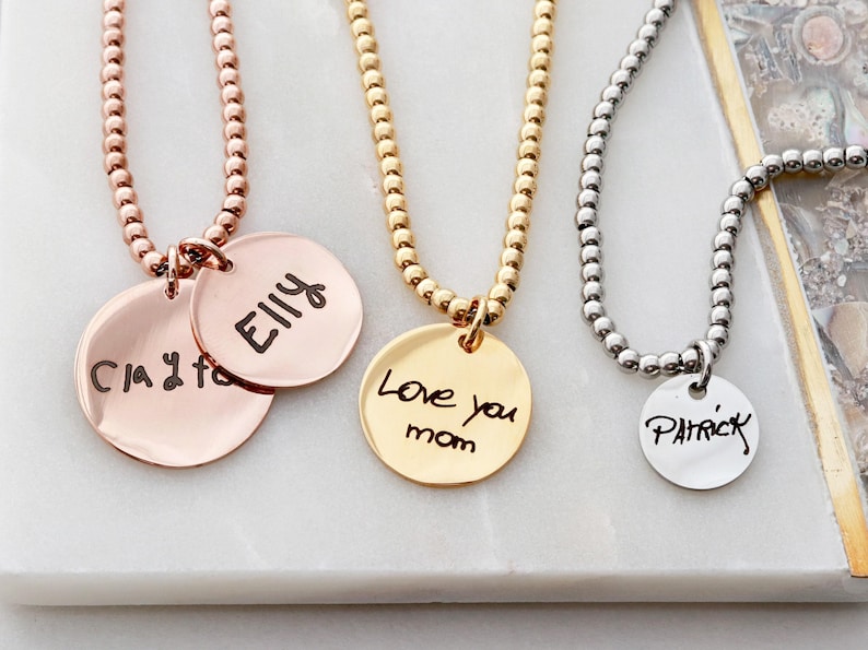 Handwriting Bracelet • Memorial Bracelet • Actual Handwriting • Remembrance Gift • Grieving Gift • Actual Signature • Engraved Bracelet HND image 2