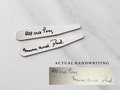 Custom Handwriting Collar Stays, Engraved Signature, Personalized Actual Handwriting, Gift for Men, Gift for Groom, Gift for Dad, Mens HND