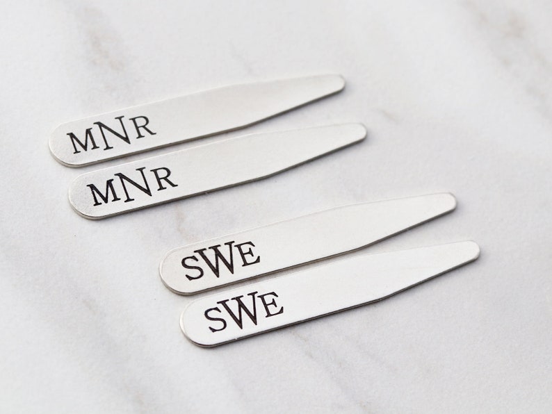 Collar Stay Groomsmen Gift Custom Collar Stays Personalized Etsy