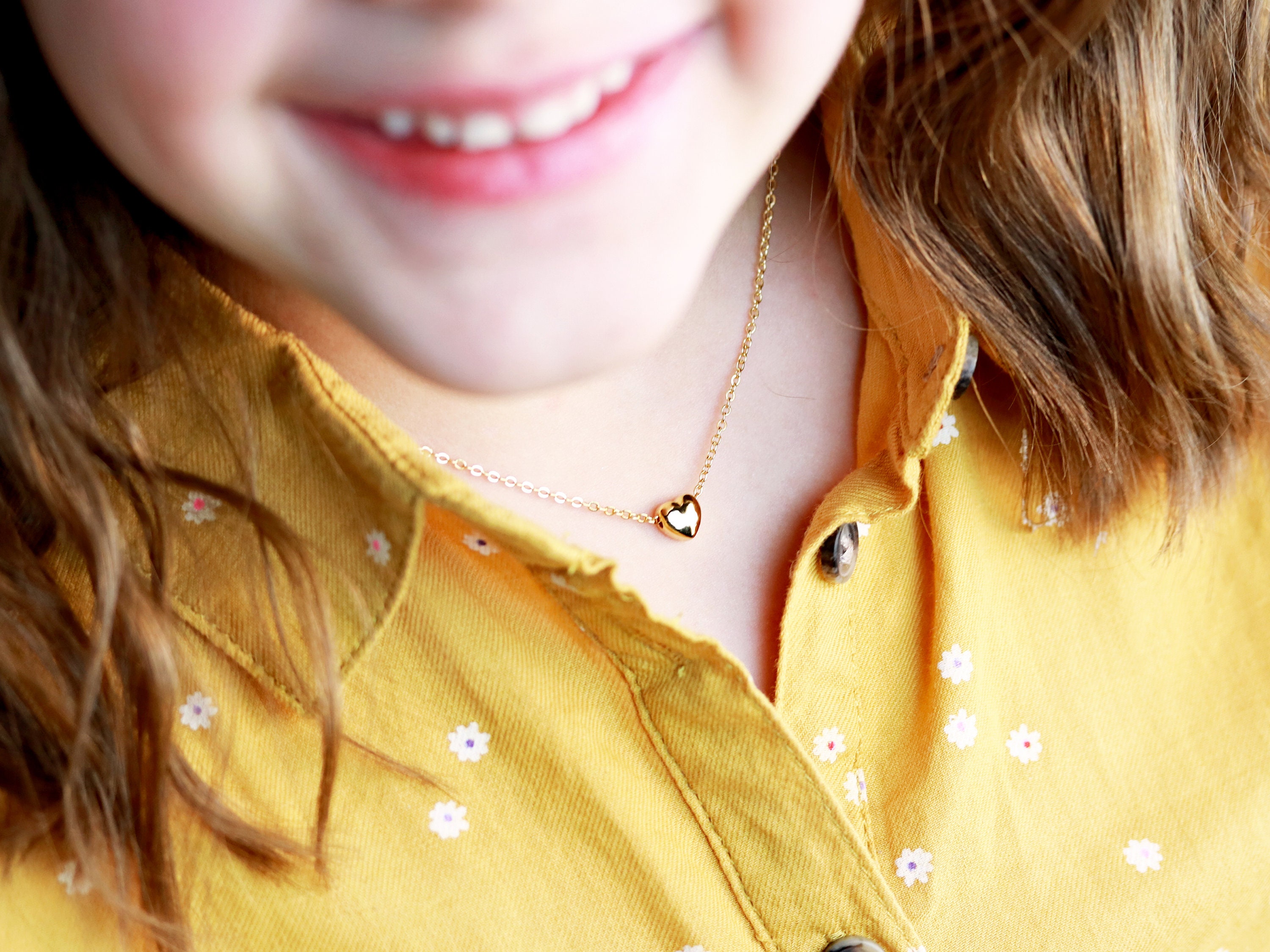 Child Heart Necklace Etsy