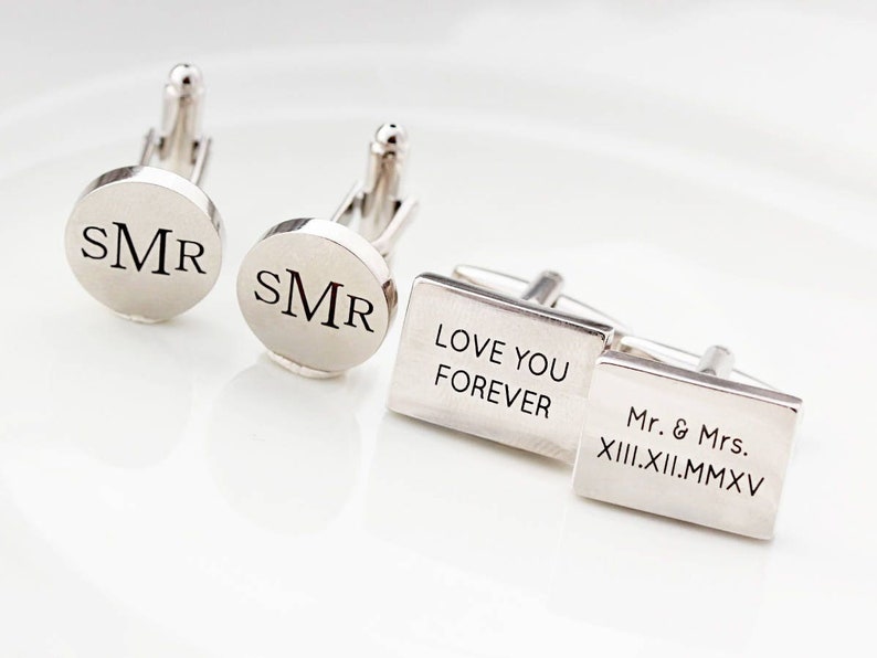 Personalized Cuff Links Custom Cufflinks Engraved Cufflink Etsy