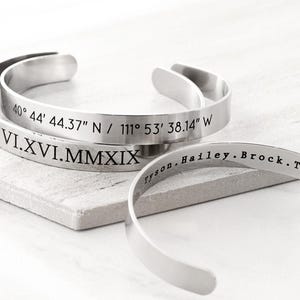 Gift for Him • Men's Cuff Bracelet • Men's Personalized Bracelet • Groom Gift • Men's Bracelet • Custom Engraved Cuff • Custom Mens, ECB