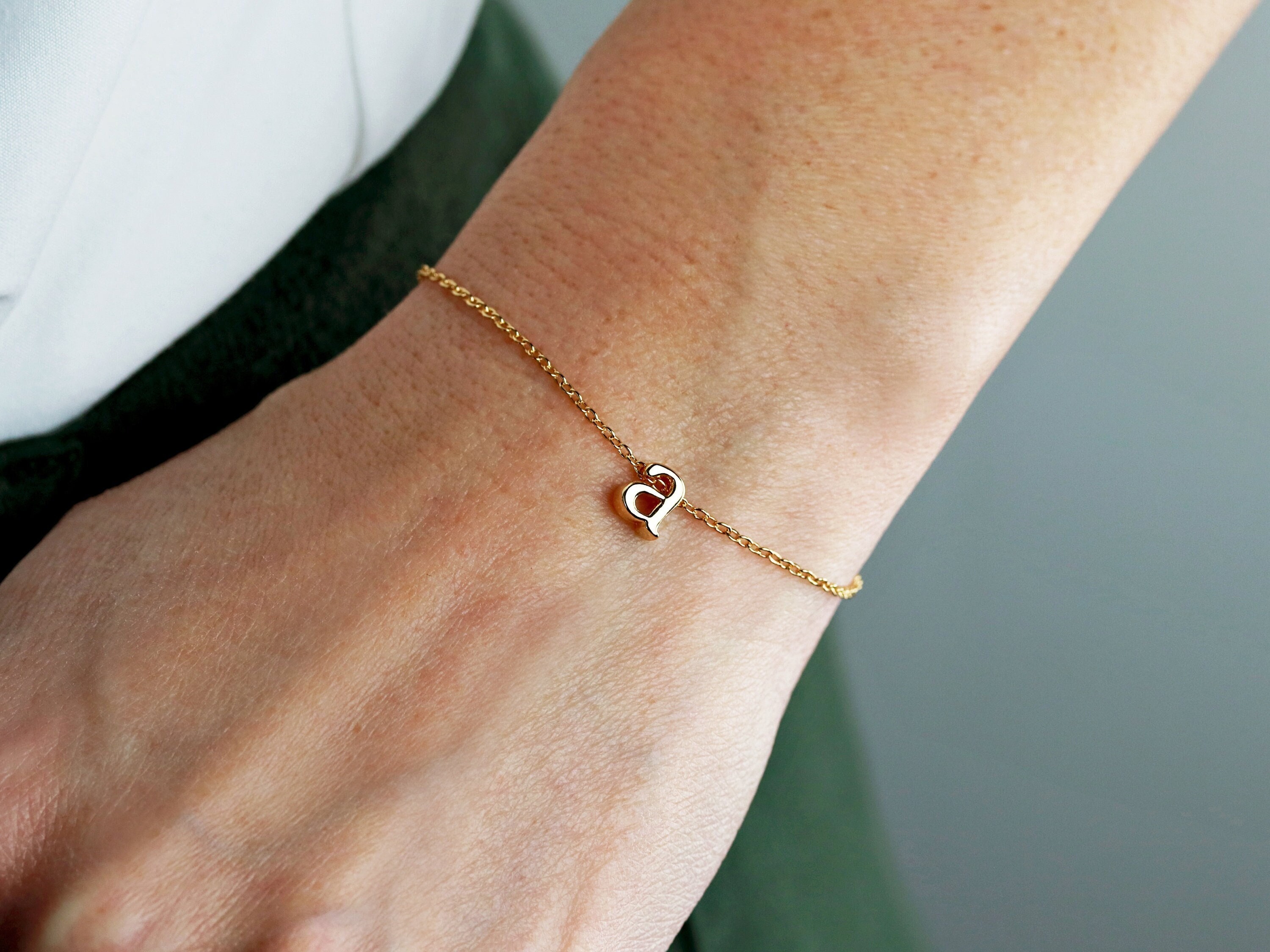 Charm Bracelet with Letter Initial Charm of your choice Silver Plated Charm Bracelet with Letter Initial Charm of your choice Silver Plated