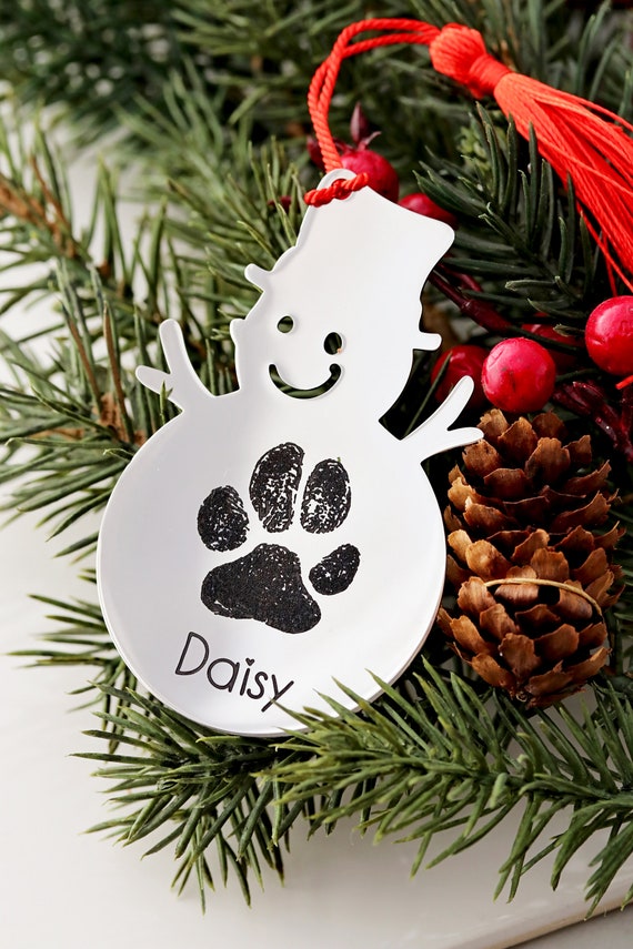 Paw Ornament Memory Paw Print Ornament Made with loved ones clothing Customized Ornament with Paw Print Memory Animal Ornament