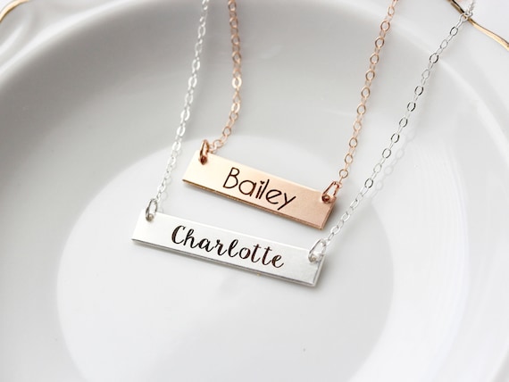 etsy child name necklace