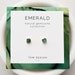 Emerald Post Earrings • Emerald Stud Earrings • Emerald Gemstone • May Birthday • Gemstone Earrings • Bridesmaid Gift • May Birthstone GMP 