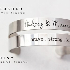 Birth Stats Bracelet • Baby Announcement • New Mom Gift • New Baby Gift • New Mother Gift • Stacking Layering • Baby Shower Gift, Skinny ECB image 6