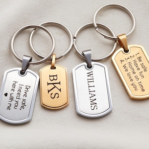 Custom Engraved Keychain - Personalized Keychain, Name Keychain, Custom Text Keychain, Gift for Him, New Driver Gift, Gift for Teens MXE2 image 6