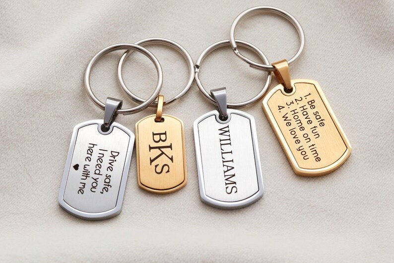 Custom Engraved Keychain - Personalized Keychain, Name Keychain, Custom Text Keychain, Gift for Him, New Driver Gift, Gift for Teens MXE2 image 6