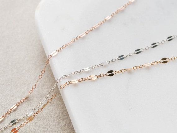 Lace Chain Bracelet • Layering Bracelet • 14k Gold Filled