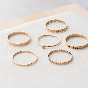 Birthstone Stacking Rings Stackable Rings Dainty Ring Minimalist Mothers Rings Gift for Her Midi Rings Christmas Gift RNG image 8