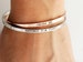 Personalized Stacking Bracelet • Layering Bracelet • Personalized Bracelet • Engraved Cuff • Custom Engraving • Gift for Her - Skinny ECB 