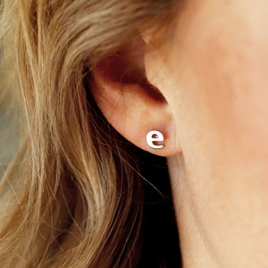 Initial Earrings • Lowercase Initial Earrings • Letter Earrings • Initial Stud Earrings • Personalized Gift • Gift for Her • Post ERG