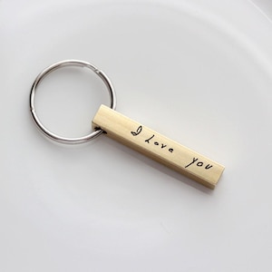 Handwriting Keychain • Engraved Keychain • Signature Key chain • Personalized Gift • Custom Keychain • Handwriting Gift • Gift For Men ZUNO