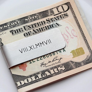 Engraved Money Clip - Gift for Him, Custom Engraved Money Clip, Personalized Gift for Men, Groomsmen Gifts, Valentine's Gift Money Clip MNG