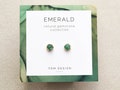 Emerald Stud Earrings Emerald Post Earrings • Emerald Gemstone • May Birthday • Gemstone Earrings • Bridesmaid Gift • May Birthstone KIVO