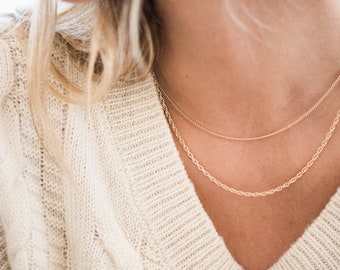 Thick Rope Necklace • Layering Necklace • Dainty Necklace • Delicate Gold Filled • Minimalist Necklace • Minimal Jewelry • Gift for Her LYR