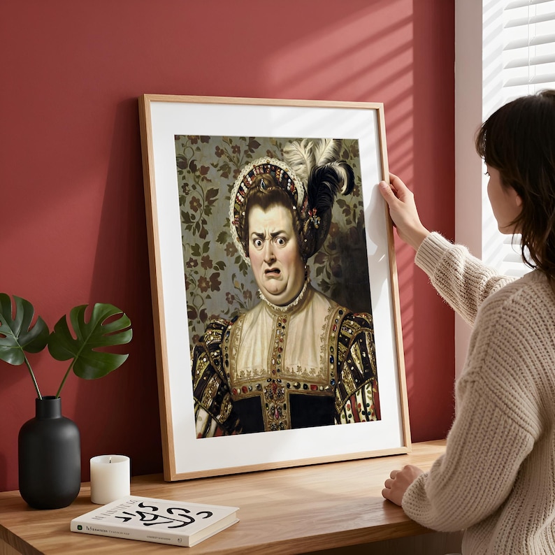 Funny Renaissance Nobleman Portrait – Whimsical Baroque Art (digital ...