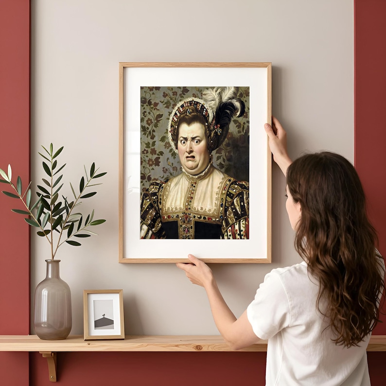 Funny Renaissance Nobleman Portrait – Whimsical Baroque Art (digital ...