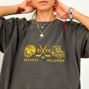 Heated Rivalry Shirt, Hollanov Shirt, Rozanov Hollander Tee, Comfort Colors, Connor Storrie Hudson Williams (Yellow Version)