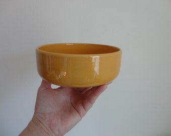 VINTAGE 1960s hoganas keramik sweden CERAMIC BOWL - honey | amber | mustard golden yellow ceramic bowl - please read listing