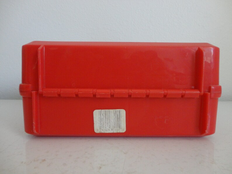 VINTAGE 80s red plastic ALADDIN LUNCHBOX lazer tag c 1986 Worlds of Wonder, Inc. 1980s 80s memorabilia missing thermos as found image 7