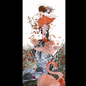 The Queen of Hearts print - 9x18 duim