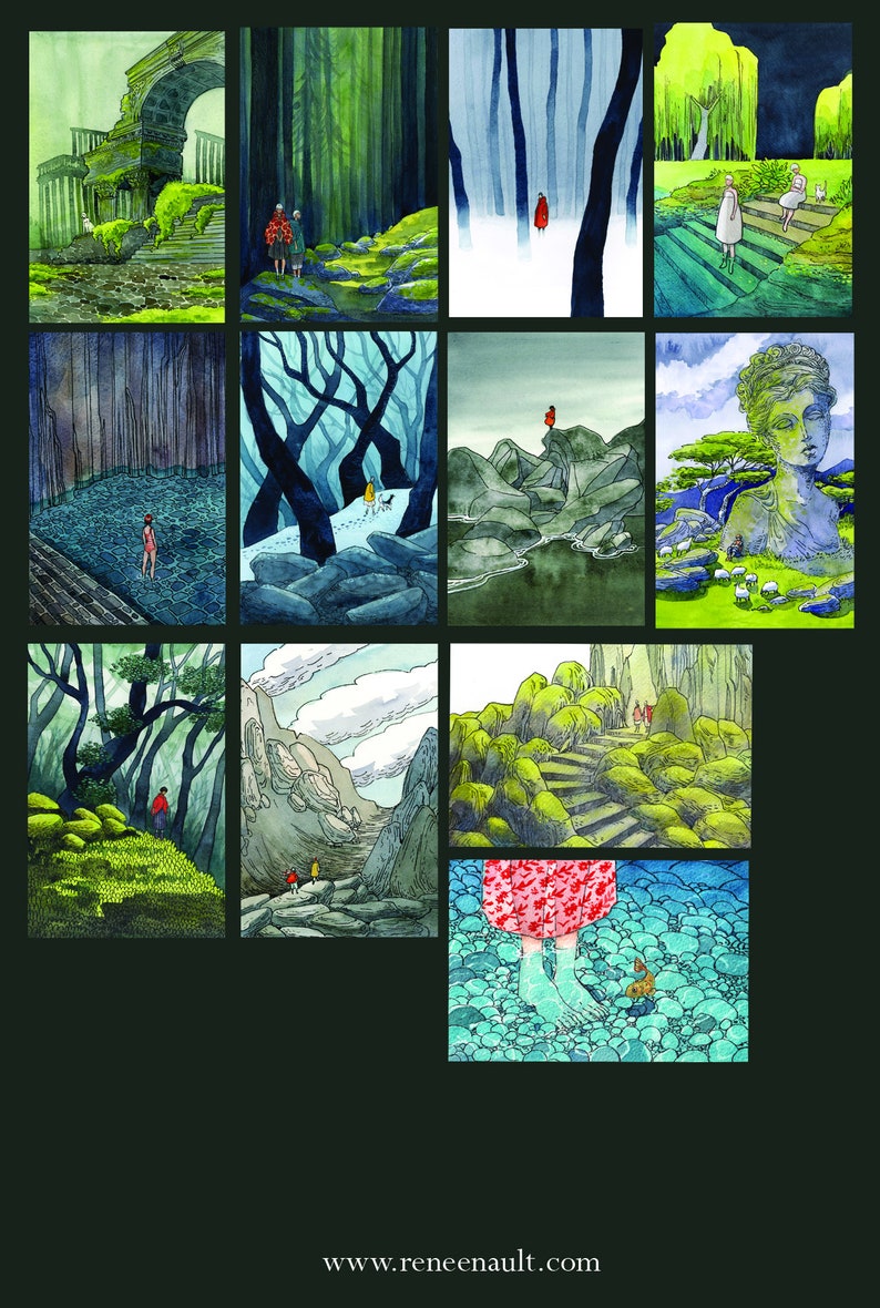 SALE Landscapes postcard set, Other Places, set of 12 cards image 3