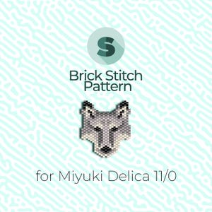 Wolf Brick Stickmuster und Peyote Muster - für Miyuki Rocailles 11/0