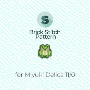 &quot;Kleiner Frosch &quot;&quot;Ziegelstein&quot;&quot; und Peyote-Muster - für Miyuki-Rocailles 11/0.&quot;