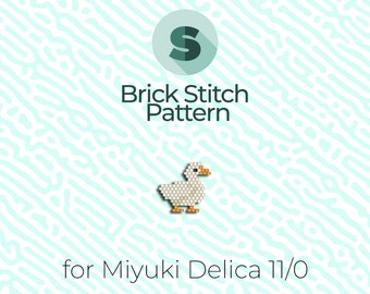 Mini Ente Ziegelmuster und Peyote Muster - für Miyuki Rocailles 11/0