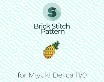Patrón de punto ladrillo de piña y patrón peyote: para cuentas de semillas Miyuki 11/0