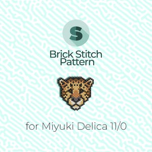Cheetah Brick Stitch Pattern and Peyote Pattern - for Miyuki Seed Beads 11/0