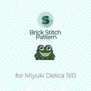 Kleiner Frosch Brick Stich Muster und Peyote Muster - für Miyuki Rocailles 11/0