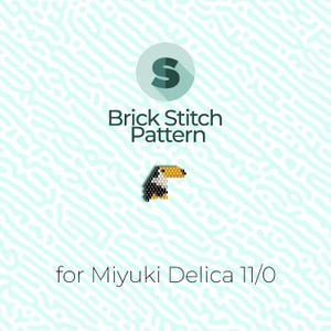 Mini Toucan Ziegelmuster und Peyote Muster - für Miyuki Rocailles 11/0