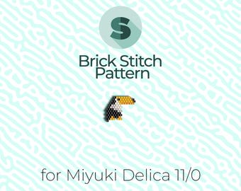 Mini Toucan Ziegelmuster und Peyote Muster - für Miyuki Rocailles 11/0
