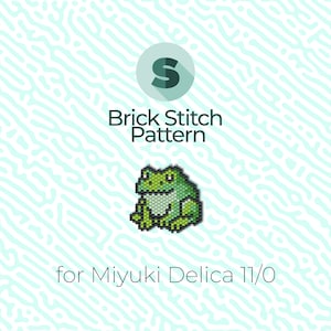 Kleiner Frosch Brick Stich Muster und Peyote Muster - für Miyuki Rocailles 11/0