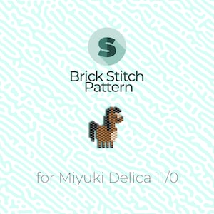 Little Horse Brick Stitch Pattern and Peyote Pattern - for Miyuki Seed Beads 11/0