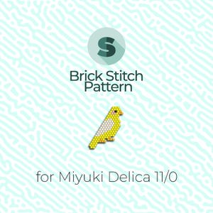 Canary Brick Stitch Pattern and Peyote Pattern - for Miyuki Seed Beads 11/0